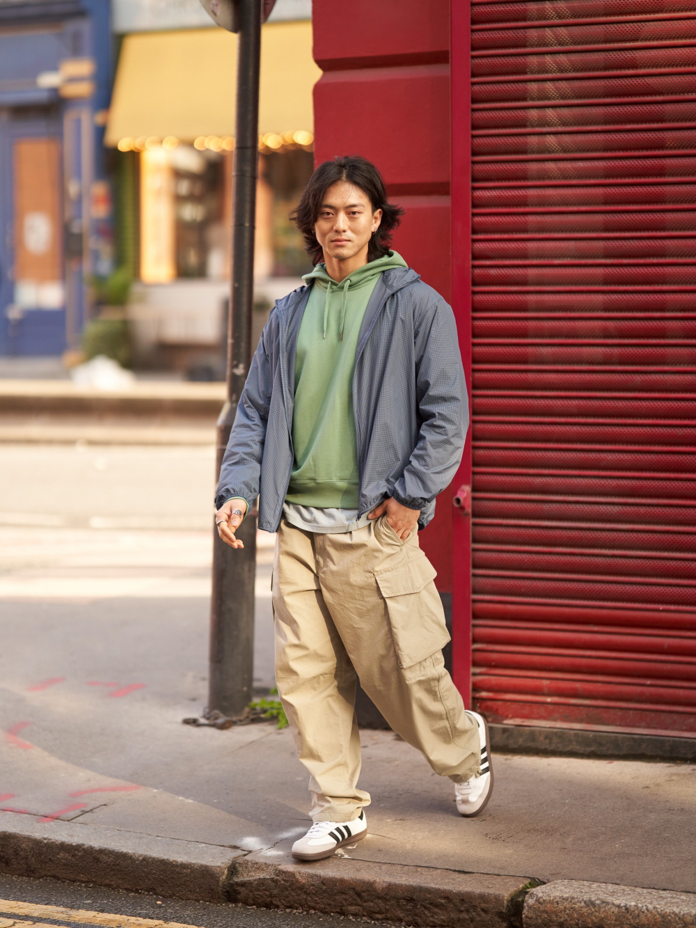 Check styling ideas for DRY Stretch Pullover Hoodie Wide Parachute Cargo Trousers UNIQLO UK