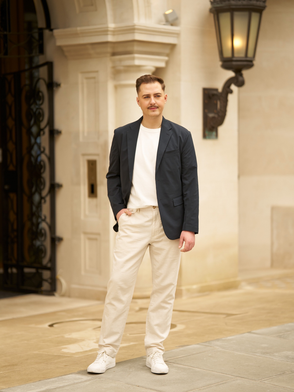 Check styling ideas for Premium Linen Grandad Collar Shirt Linen Blend Relaxed Trousers UNIQLO UK