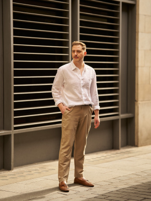 Uniqlo linen trousers mens hotsell