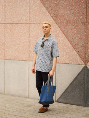 【Raucohouse】Sand big check short sleeve over shirt Seersucker Checked Short-Sleeve Shirt | UNIQLO US