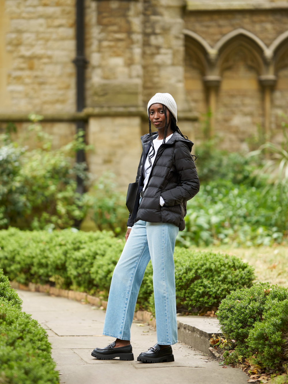 Check styling ideas for Oversized Short Jacket Checked Souffle Yarn Sweater UNIQLO US
