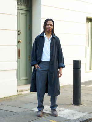 LAULÉN soutien collar long coat shiun(シウン) ONLINE STORE / LONG SOUTIEN COLLAR COAT