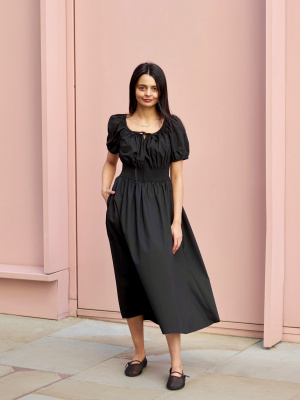 ワンピース Checked Jacquard Volume Sleeve Dress M 00000000_zi_da8ad6a7-5e27-49f1