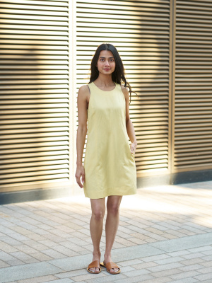 Linen Blend Mini Dress