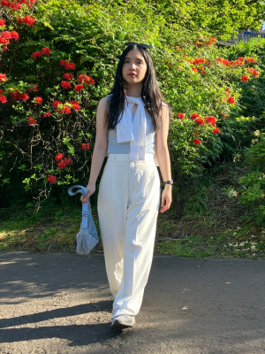 パンツ ULTIMS Pleated loose rivet wide pants L PLEATED WIDE-LEG TROUSERS プリーツワイドレッグパンツ｜COS