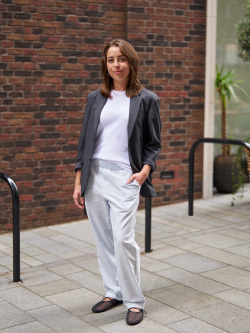 Cotton Relaxed Ankle Pants | Striped