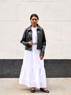 Coated Short Jacket | Faux Leather