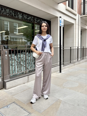 Satin Easy Pants | UNIQLO US