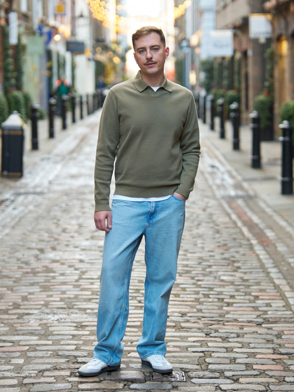 Outfit inspiration featuring Washable Milano Ribbed Skipper Polo