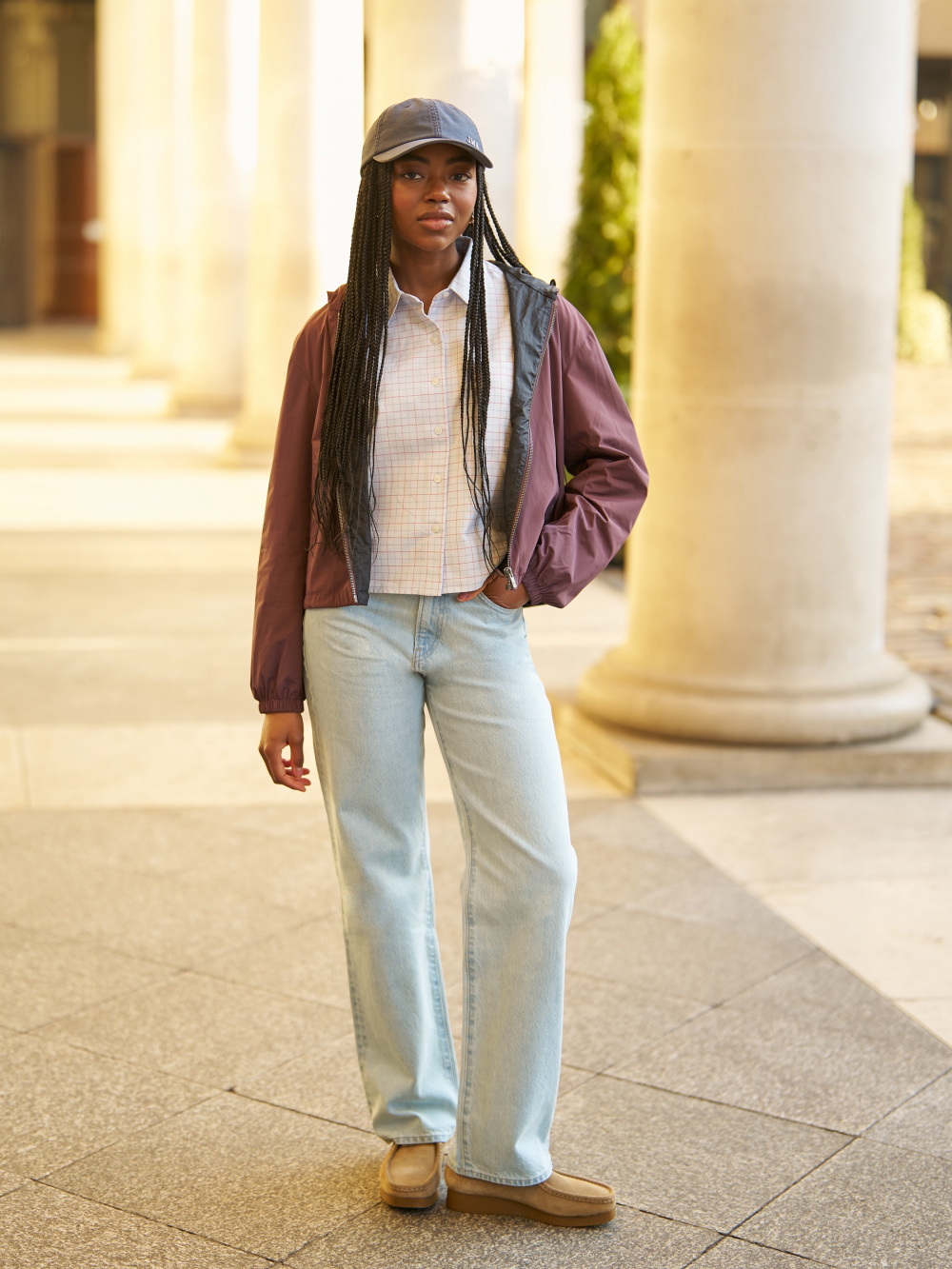 Check styling ideas for「Zip-Up Short Jacket、Oxford Boxy Shirt