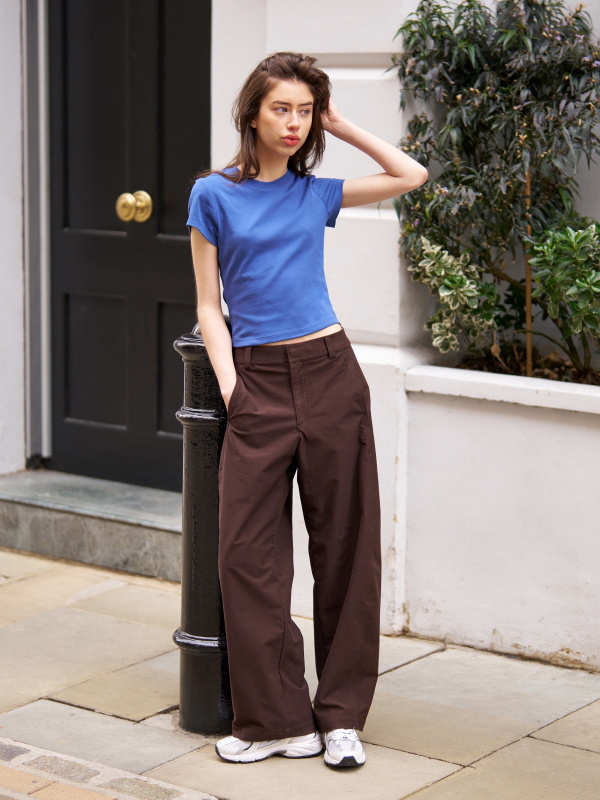 An outfit using Mini T-Shirt and Coated Oversized Blouson | Faux
