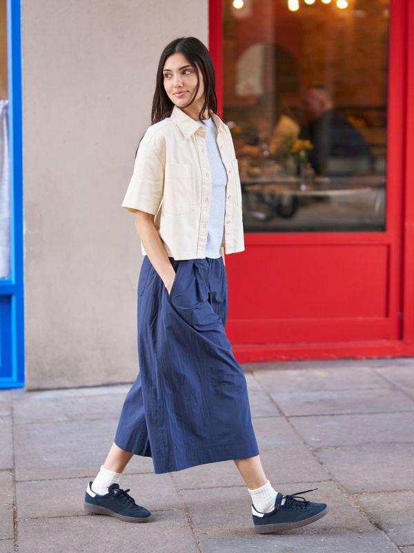 maxi dress with shirt under How to Wear Shirts Under Dresses Like Alison Brie
