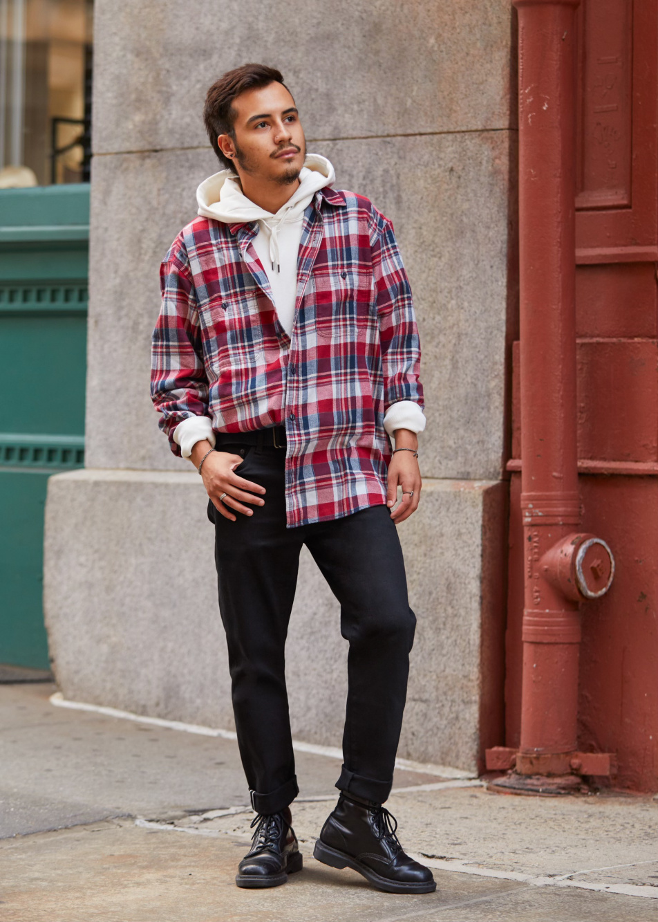 Check styling ideas for「Stretch Selvedge Slim-Fit Jeans」