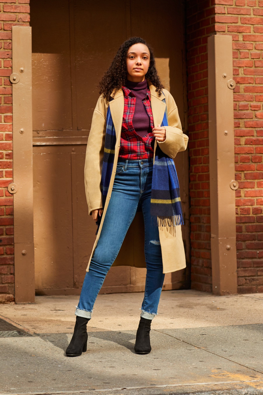 Check styling ideas for「Washed Utility Jacket(Jersey)、Ultra Stretch Skinny High Rise Jeans