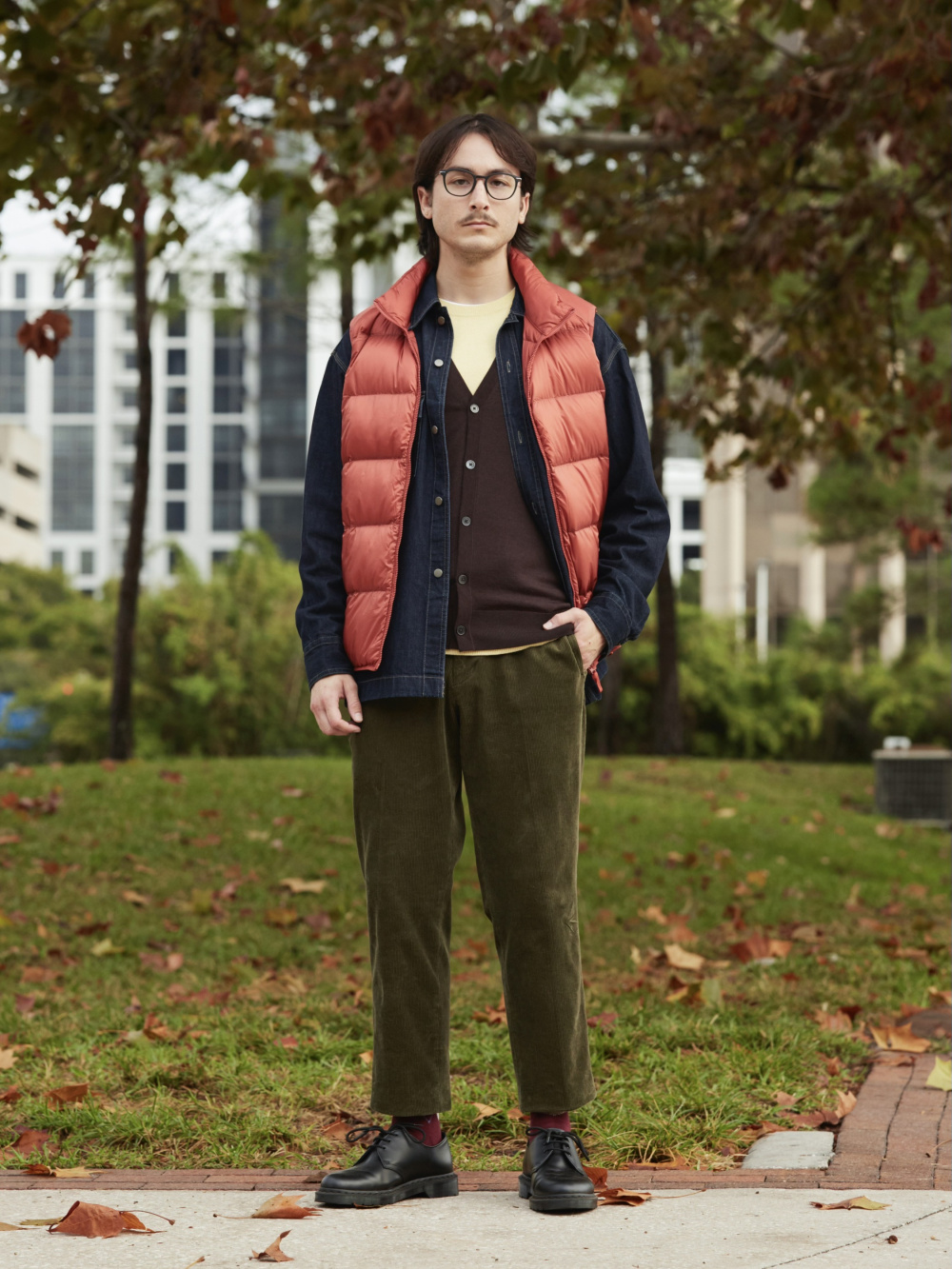 Check styling ideas for「Ultra Light Down Compact Vest、Corduroy