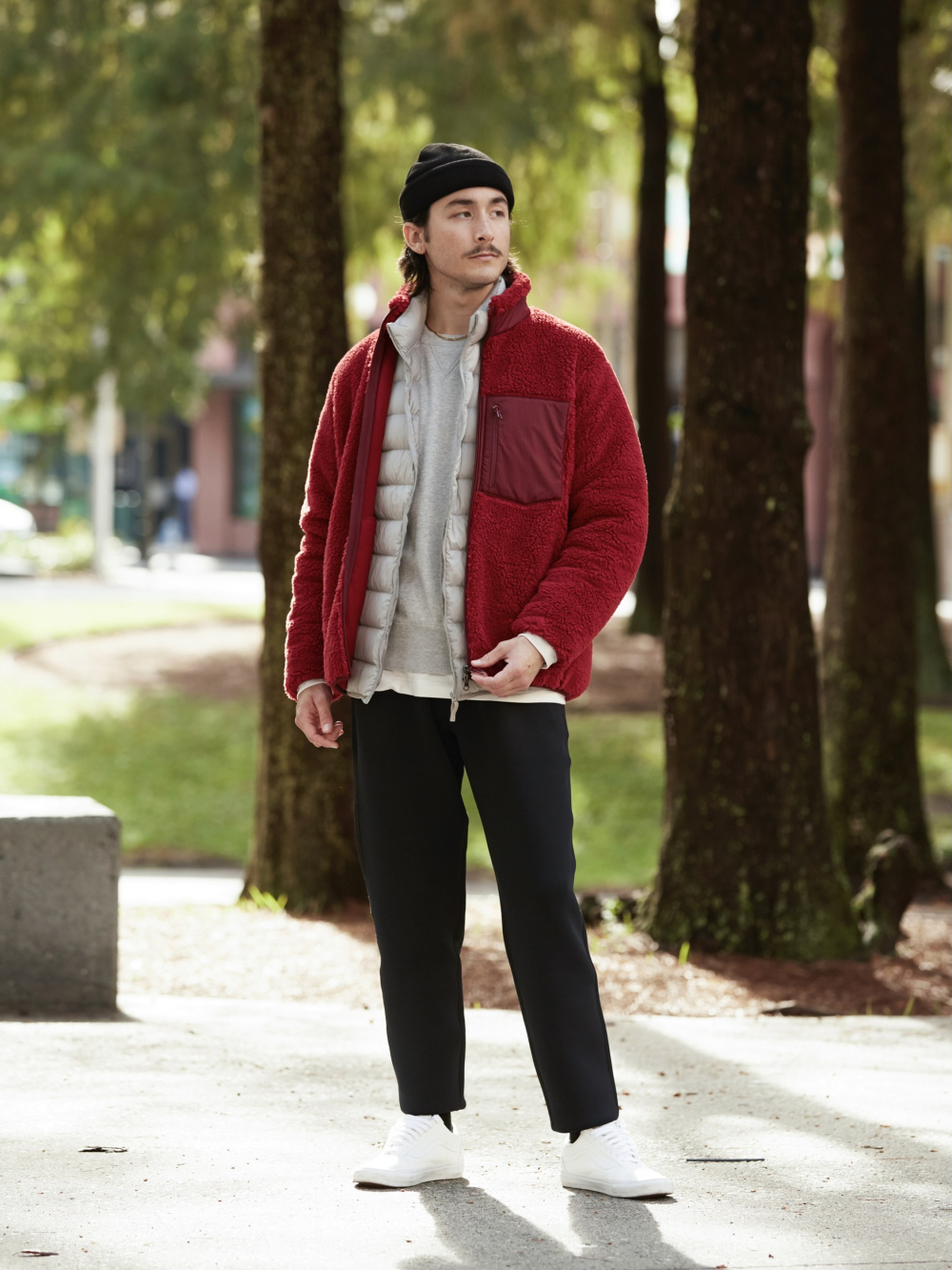 Check styling ideas for「Windproof Fleece Long-Sleeve Full-Zip