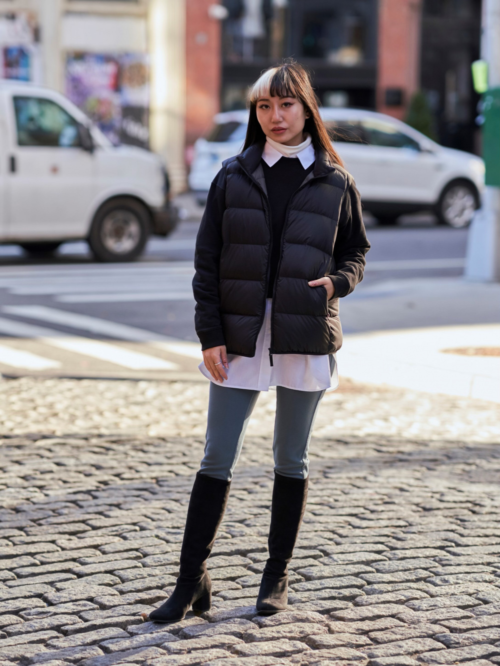 Check styling ideas for「ULTRA LIGHT DOWN VEST、EXTRA STRETCH HIGH-RISE LEGGINGS  PANTS」