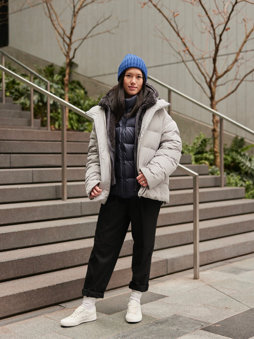 Check styling ideas for「Fluffy Yarn Fleece Full-Zip Jacket、MA-1