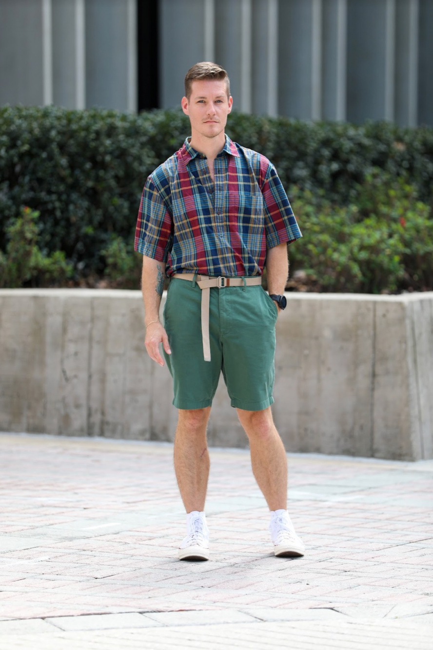 Check styling ideas for「SUPIMA COTTON CREW NECK SHORT SLEEVE T-SHIRT、CHINO  SHORTS (9)」