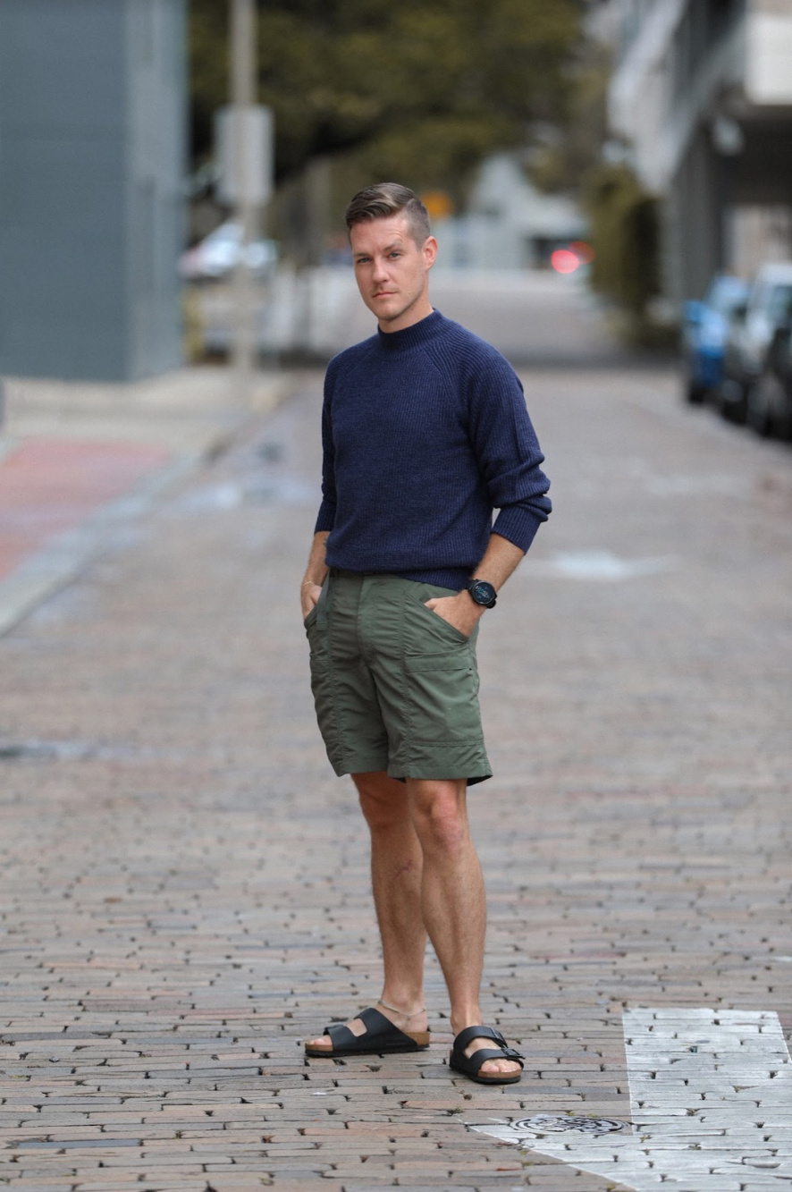 Check styling ideas for Washable Mock Neck Long Sleeve Sweater Geared Shorts 8 UNIQLO US