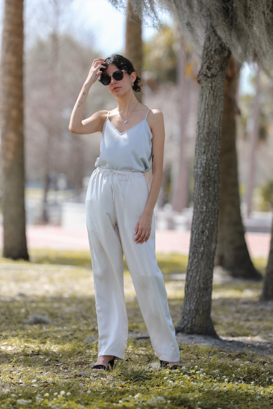 Satin drape best sale pants uniqlo