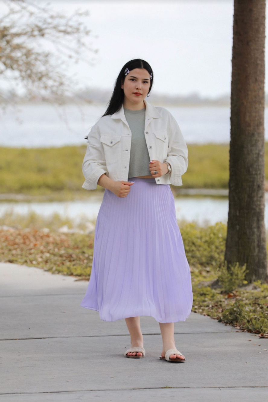 Jersey midi skirt outlet outfit