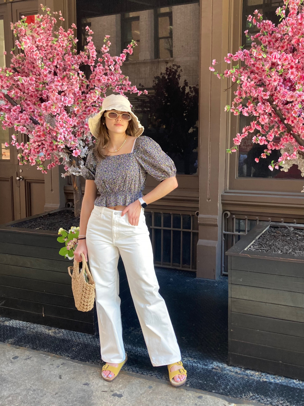 Transparent shirt with puff sleeves casual styled