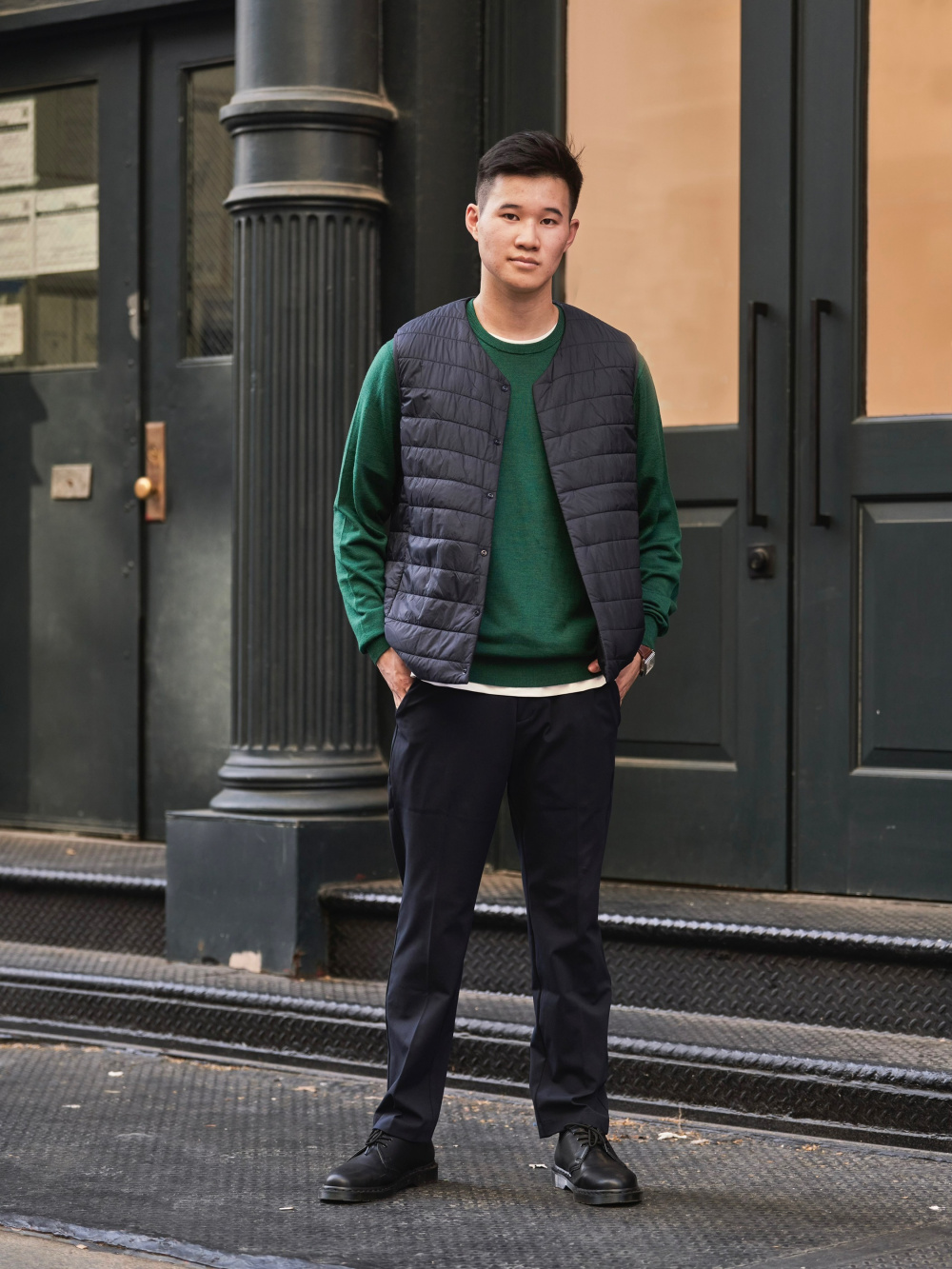 Check styling ideas for HEATTECH PUFFTECH Vest Warm Padded