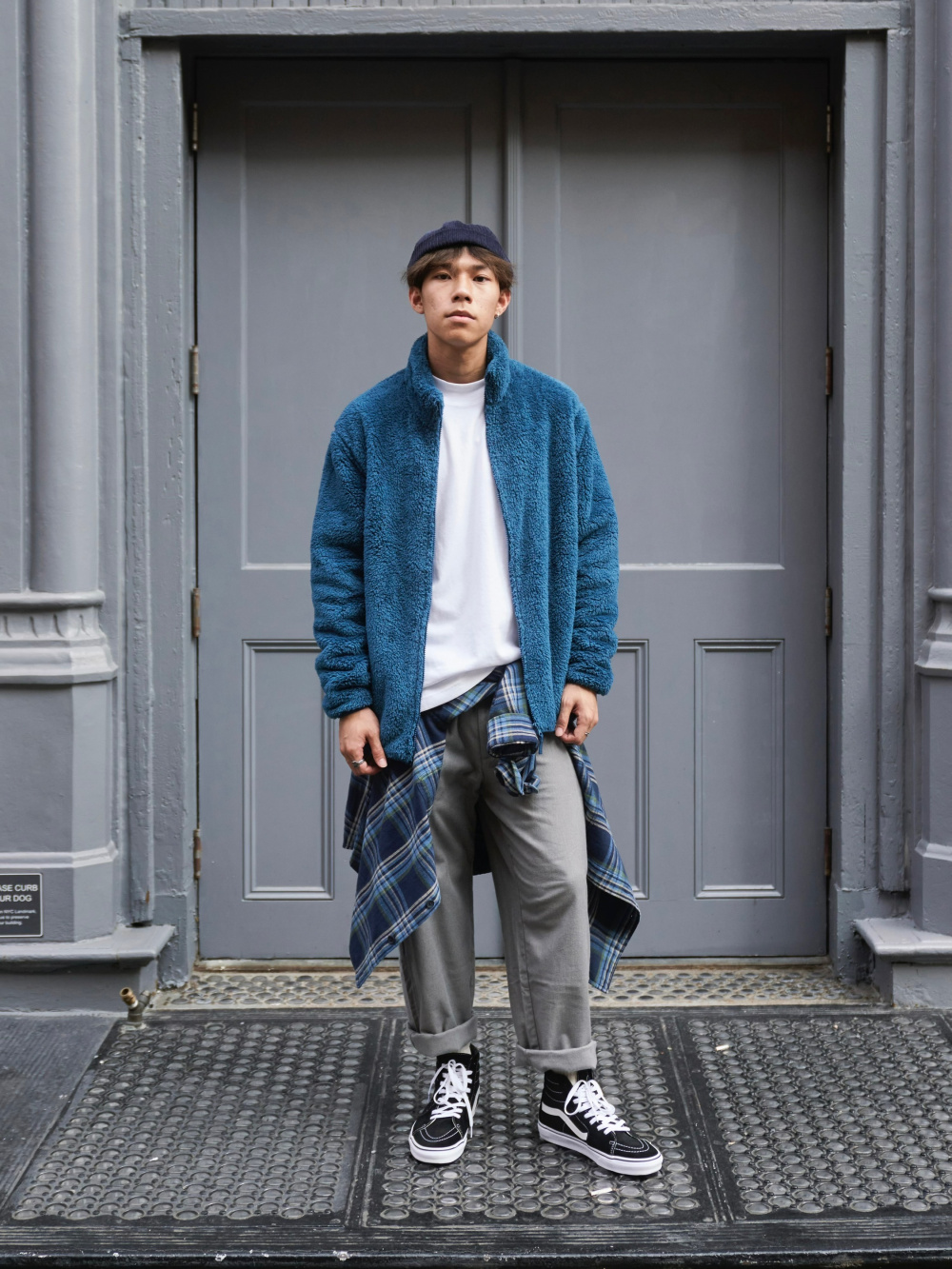 Check styling ideas for「Smooth Fleece Printed Mock Neck Long-Sleeve  T-Shirt、Flannel Easy Ankle Pants」