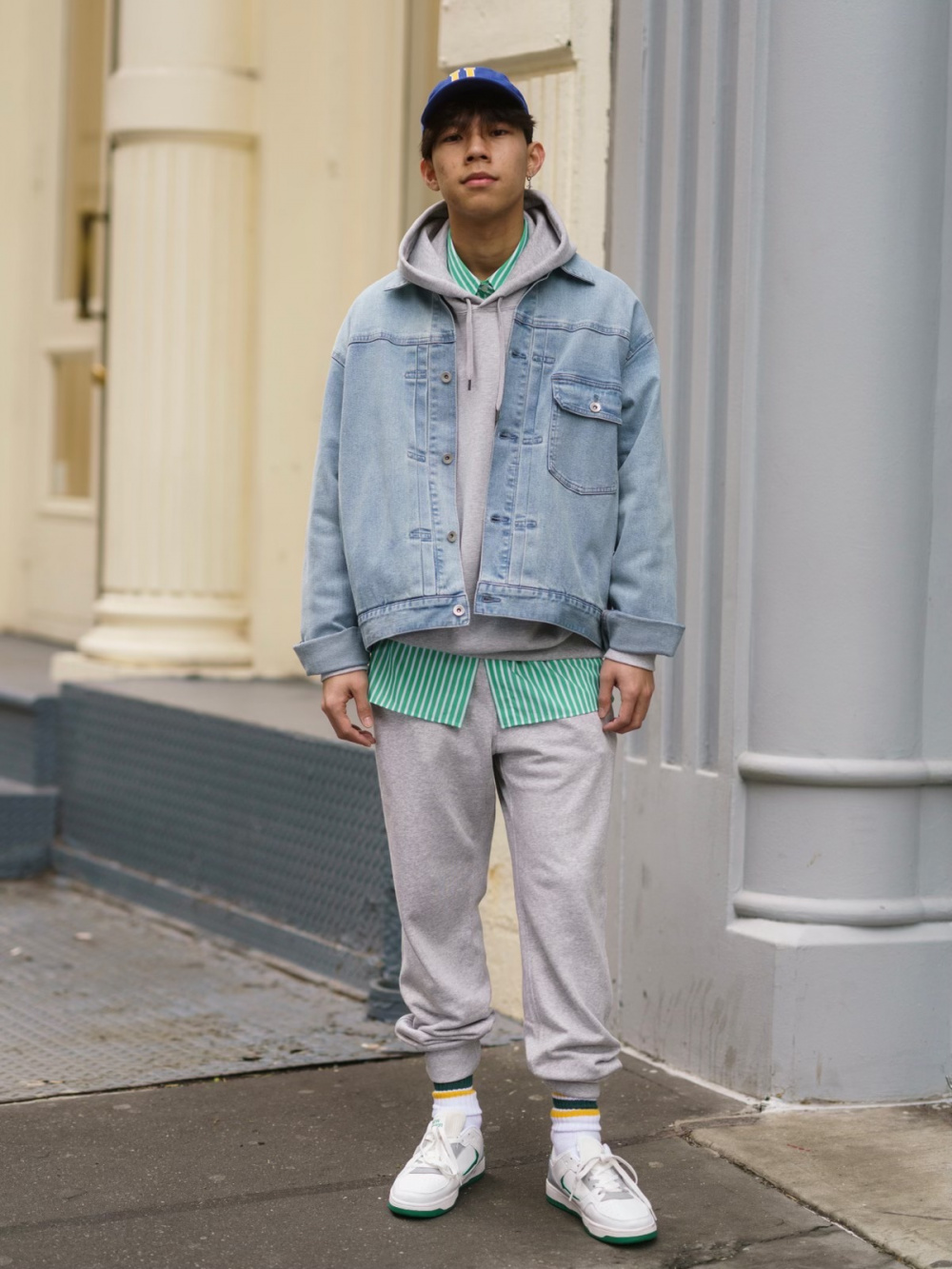 Check styling ideas for「Sweat Pullover Hoodie、Denim Trucker