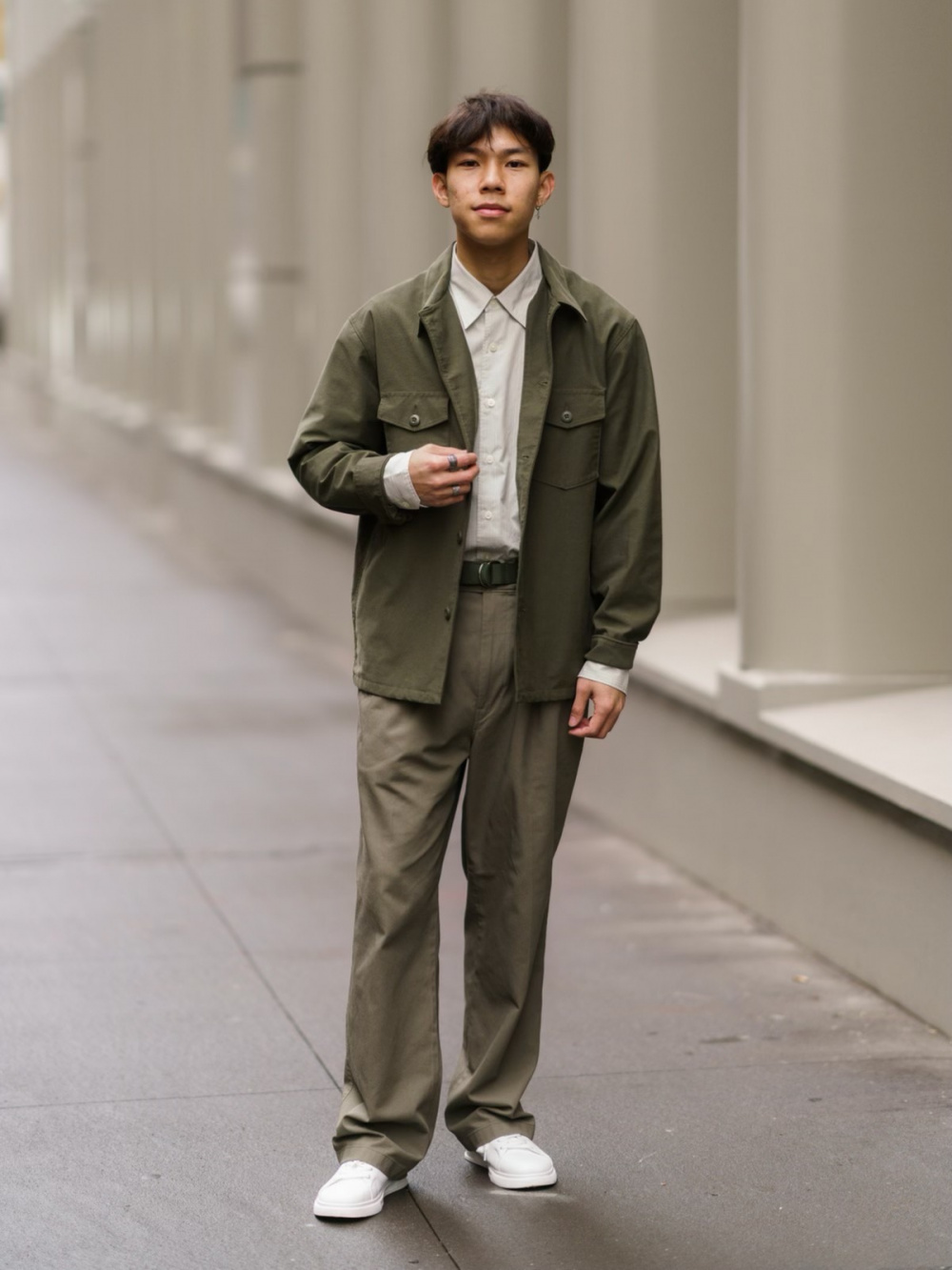 Check styling ideas for「Jersey Over Shirt Jacket、Extra Fine Cotton  Broadcloth Checked Shirt」