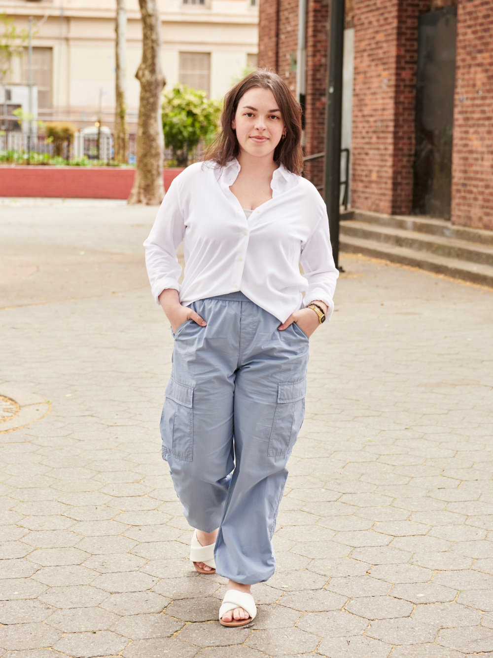 Check styling ideas for「Linen Blend Jacket、Easy Cargo Pants」