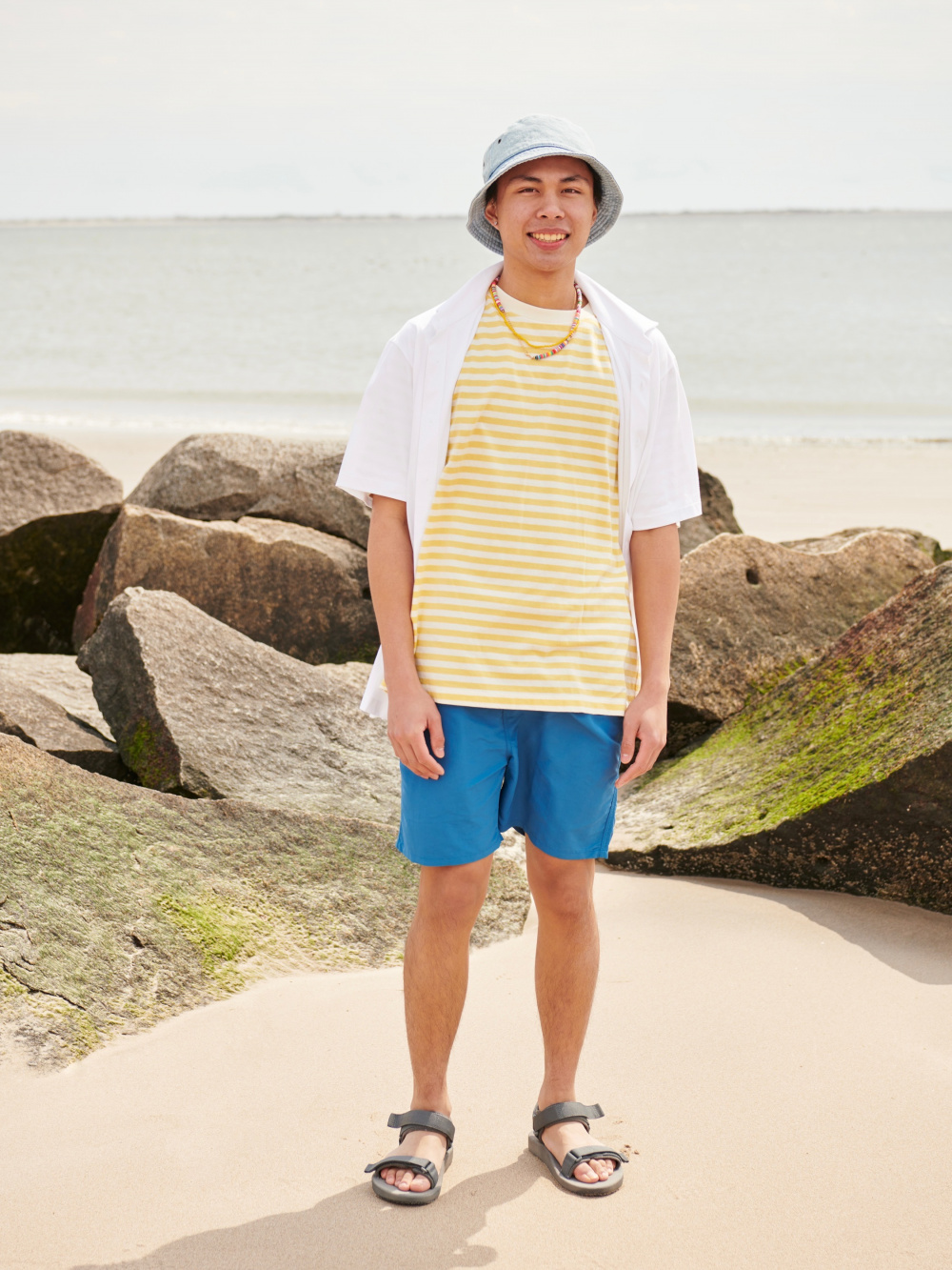 outfit idea: styling UNIQLO airism short-sleeve