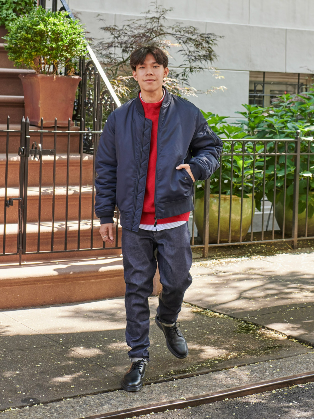 Check styling ideas for「Stretch Selvedge Slim-Fit Jeans」