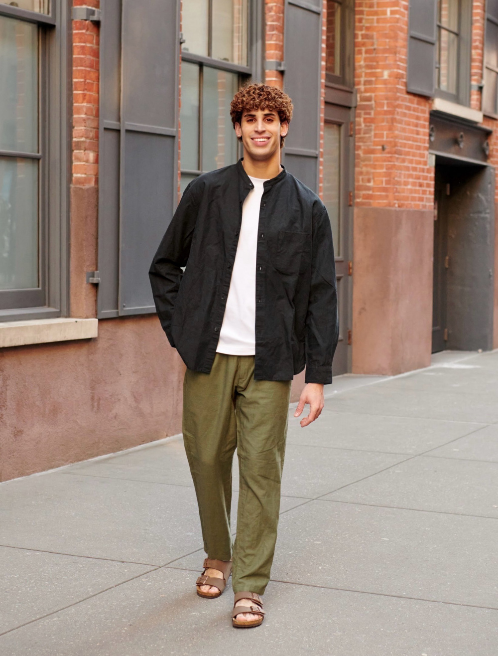 Check styling ideas forLinen Blend Relaxed PantsCotton Linen Stand Collar  Shirt| UNIQLO US
