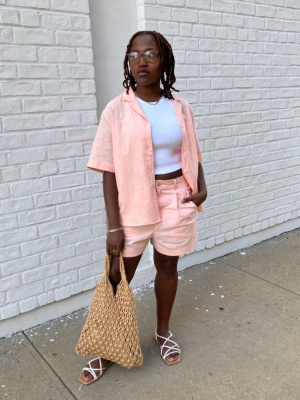 Linen Blend Open Collar Short Sleeve Shirt | UNIQLO US