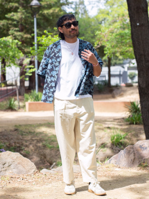 Linen Blend Printed Open Collar Short-Sleeve Shirt | UNIQLO US