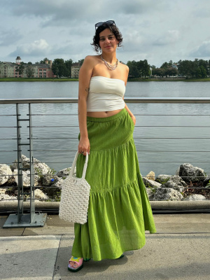 【最終値下げ】Laubeblanc Cotton Tiered skirt Cotton Tiered skirt – L'AUBE BLANC
