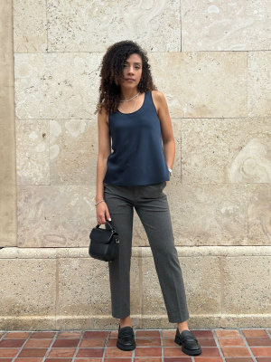 Satin Sleeveless Blouse