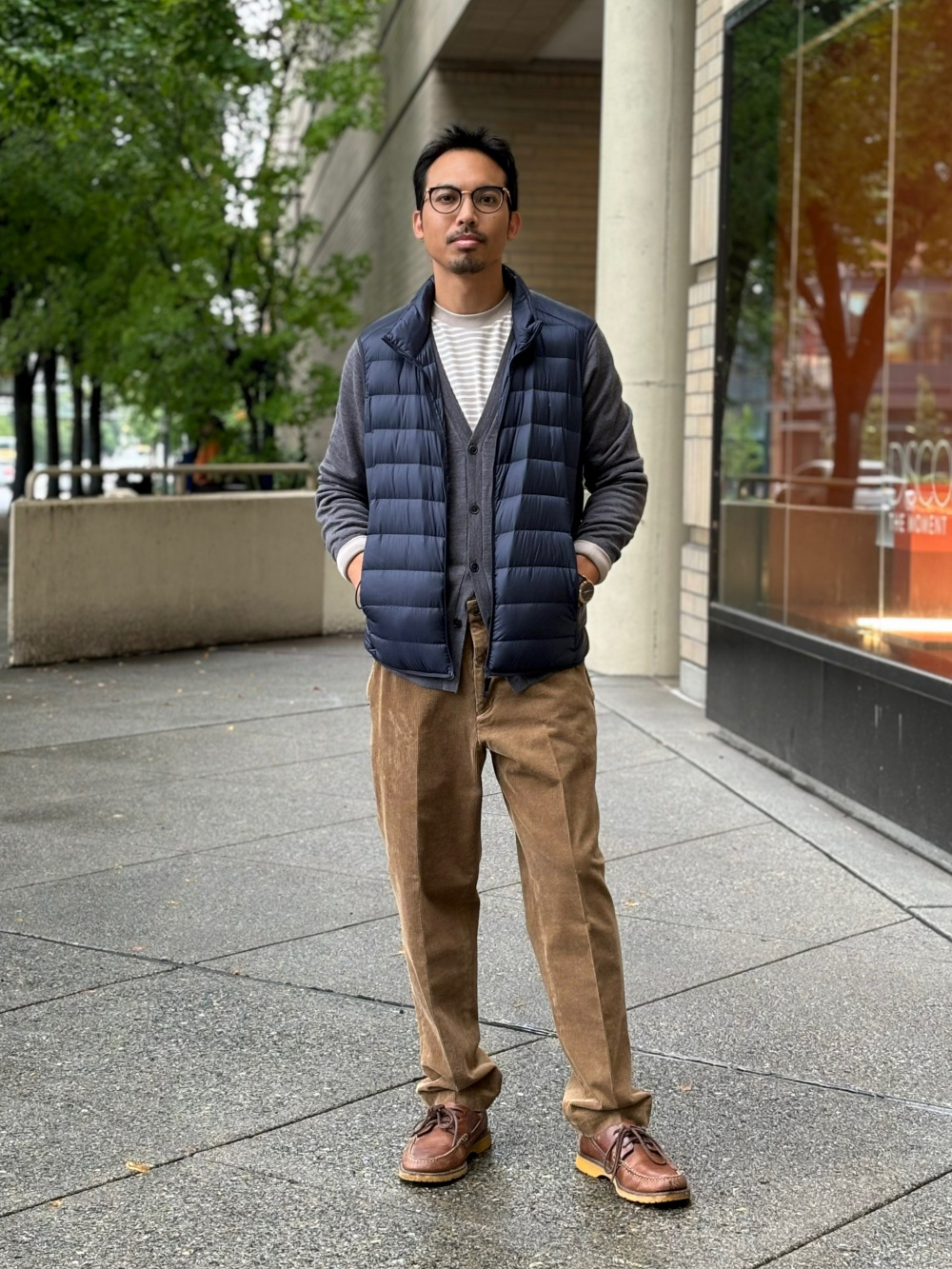 Uniqlo Strickjacke sale khaki Business-Look