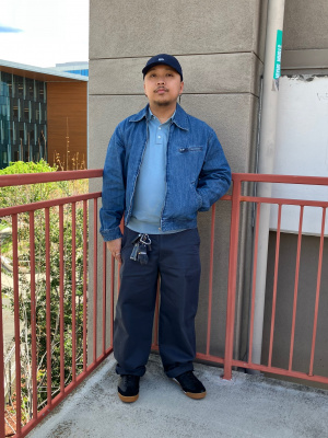 Zip-Up Blouson Jacket | Denim | UNIQLO US