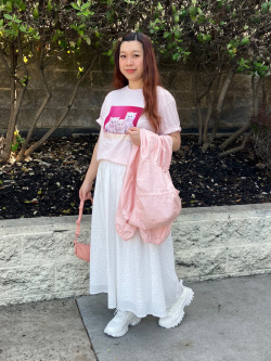 Seersucker Volume Skirt