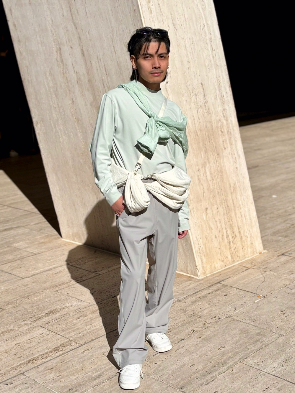 【et.UNiVER】separated pants combination et.UNiVER パンツドレス Big collar setup : ZOZOTOWN Yahoo!店