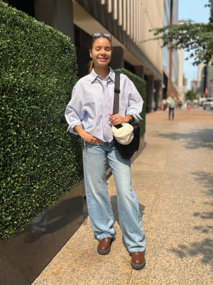 セット売り！MEDI BUTTON TUNIC SHIRT Oxford Boxy Shirt | Striped | UNIQLO US