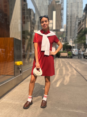 Crepe Jersey Mini Polo Dress