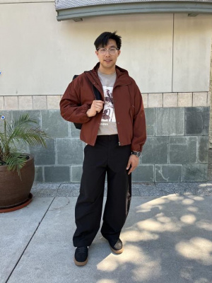 Cotton Blend Short Parka