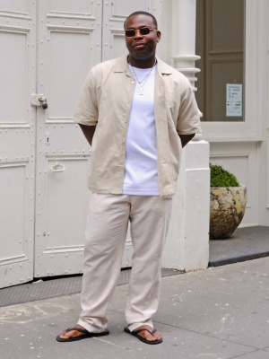Unisex Cotton Linen Shirt | Short Sleeve | UNIQLO US