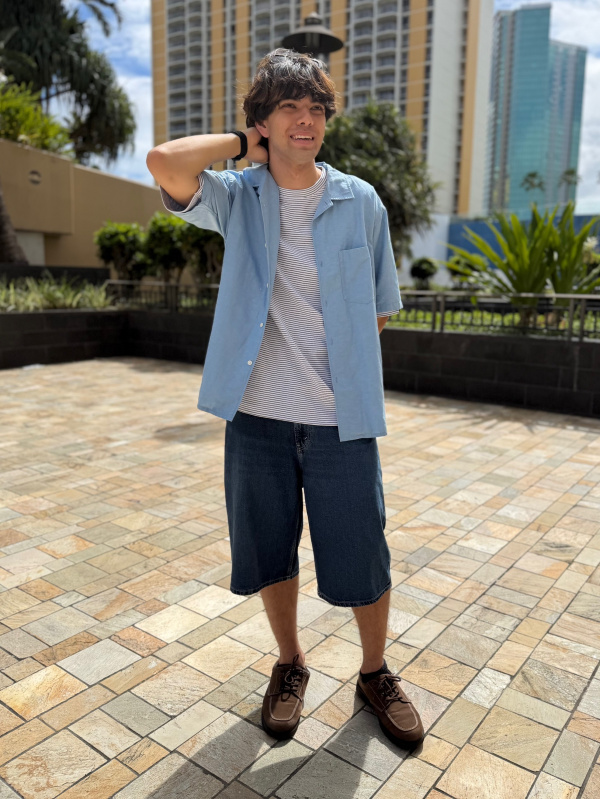 An outfit using Zip-Up Blouson and Jorts | 13