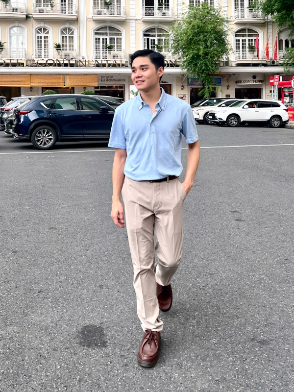 uniqlo brown polo shirt