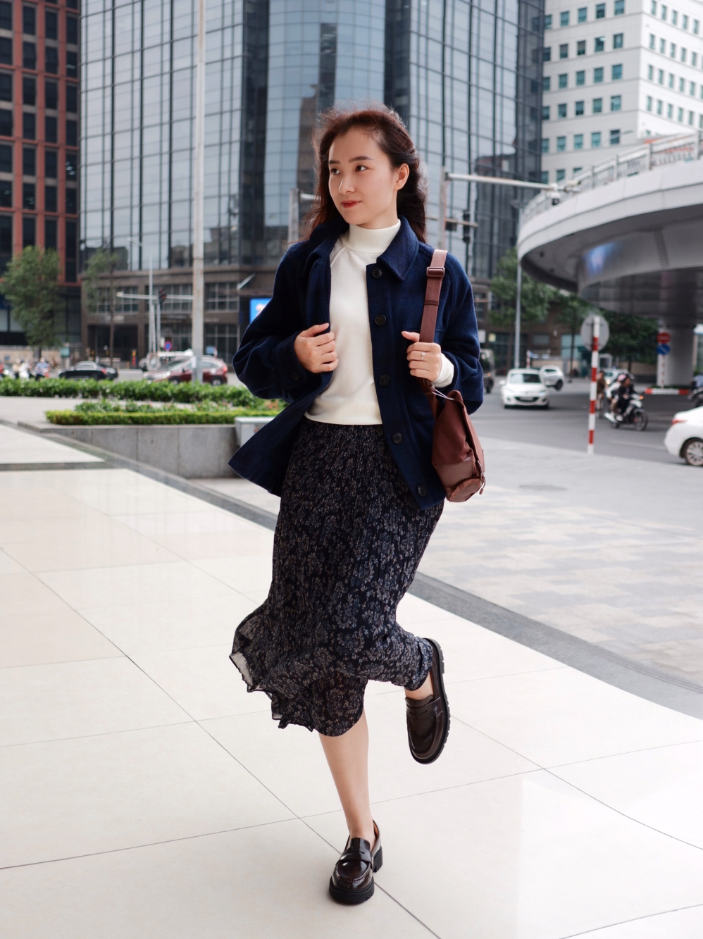 Chiffon skirt outlet and sweater